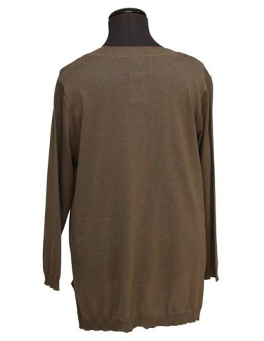 Maglia  girocollo tortora Maglia  girocollo tortora