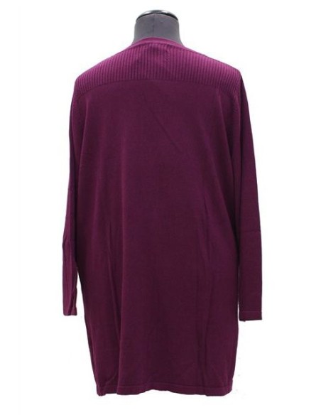 Cardigan viola in  viscosa invernale biggi M
