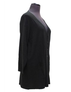 Cardigan nero con tasche  viscosa invernale 2