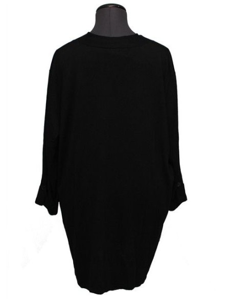 Cardigan nero viscosa invernale