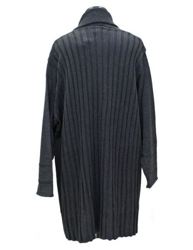 Cardigan grigio lungo unico bottone Cardigan grigio lungo unico bottone