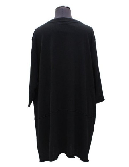 Maglia abito nero in cotone invernale