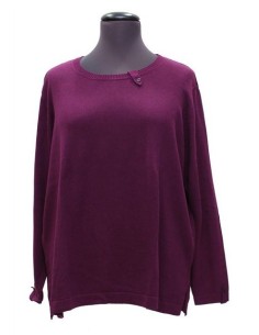 Maglia girocollo invernale viola viscosa