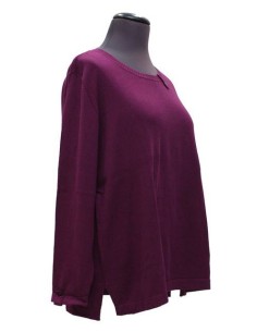 Maglia girocollo invernale viola viscosa 2