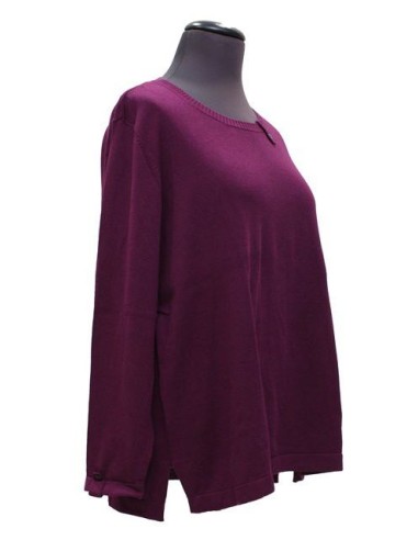 Maglia girocollo invernale viola viscosa