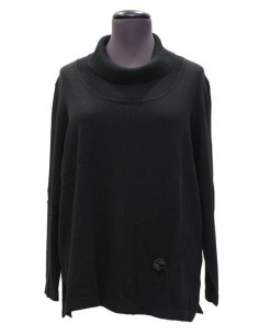 Maglia collo alto nera invernale