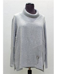 Maglia collo alto grigio invernale
