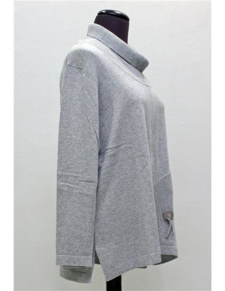 Maglia collo alto grigio invernale