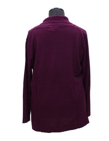 Maglia collo alto viola invernale