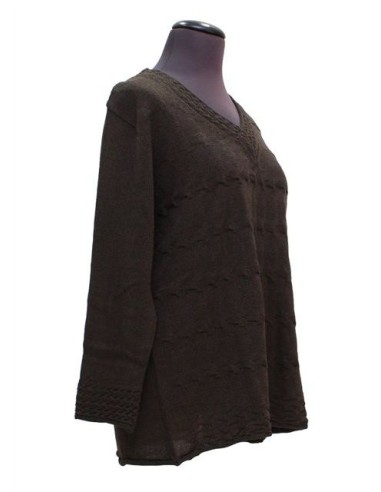 Maglia lana V marron Maglia lana V marron