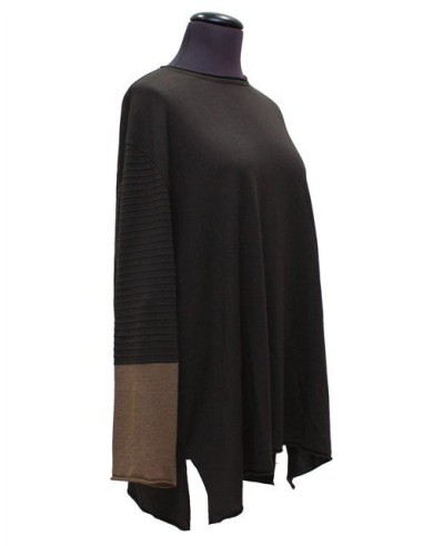 Maglia bicolore marron beige Maglia bicolore marron beige