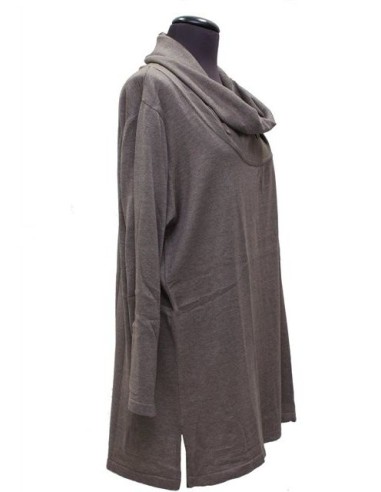 Maglia collo a ciambella tortora Maglia collo a ciambella tortora