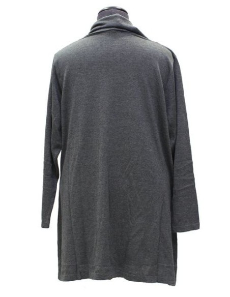 Maglia collo a ciambella grigio fumo