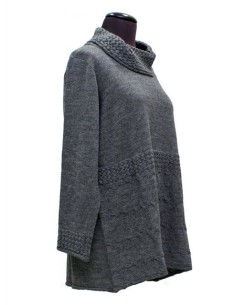 Maglia collo alto grigio 2