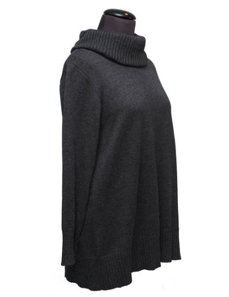 Maglia collo alto grigia invernale