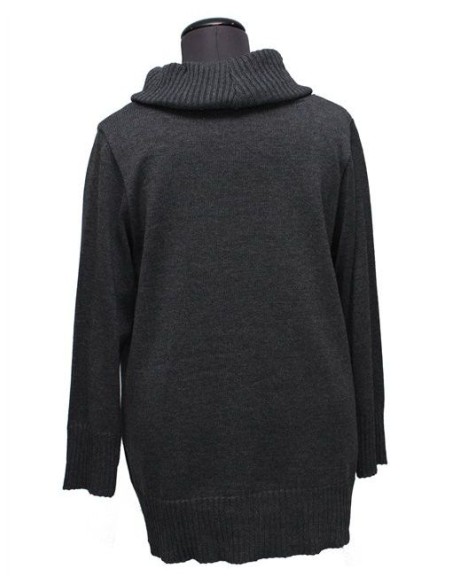 Maglia collo alto grigia invernale