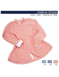 Camicia CECINA  manica lunga Maxfort lino rigata