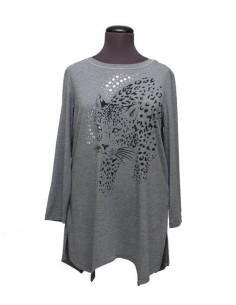 Sottogiacca grigio con tigre