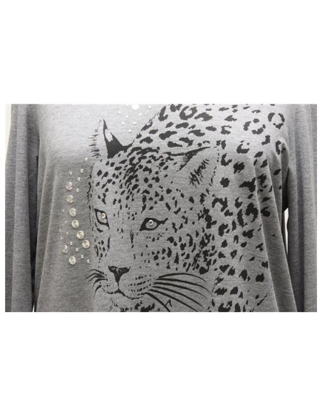 Sottogiacca grigio con tigre