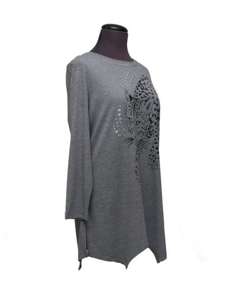 Sottogiacca grigio con tigre